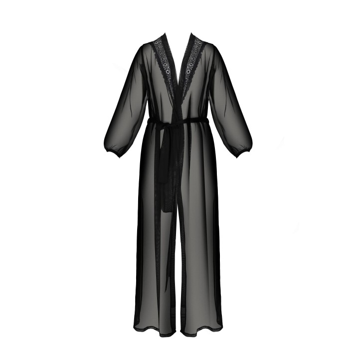 Schwarzes Peignoir PA596660 von Passion | Fesselliebe.de