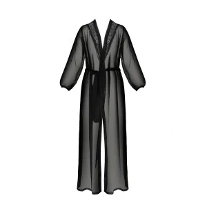 Schwarzes Peignoir PA596660 von Passion