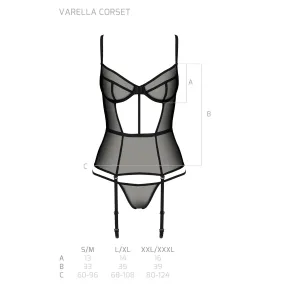 Schwarzes Corset PA596645 von Passion