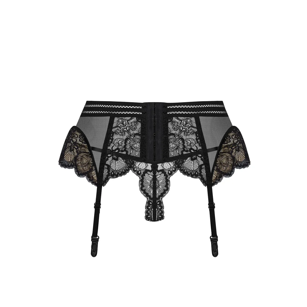 853-GAR-1 Strumpfhaltergürtel + T-String schwarz von Obsessive | Fesselliebe.de