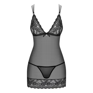 854-CHE-1 Chemise schwarz von Obsessive