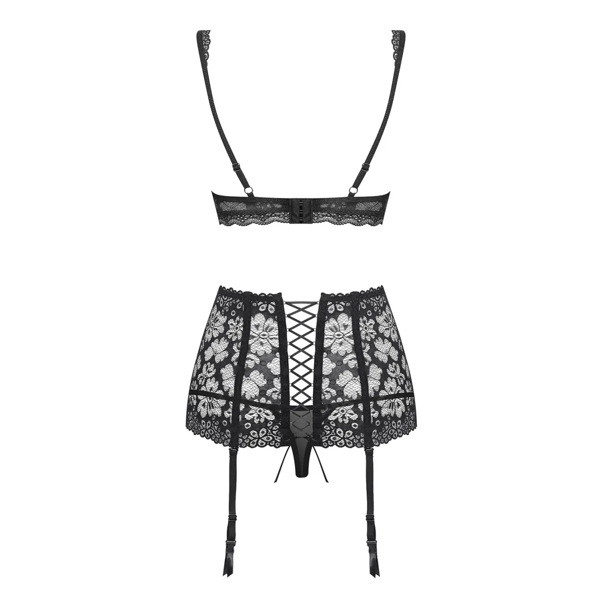 856-SEG-1 3-teilges Set schwarz von Obsessive | Fesselliebe.de