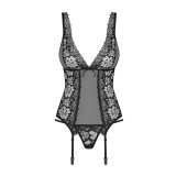 856-COR-1 Strapshemd schwarz von Obsessive | Fesselliebe.de