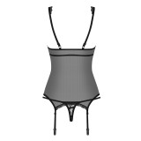 856-COR-1 Strapshemd schwarz von Obsessive | Fesselliebe.de