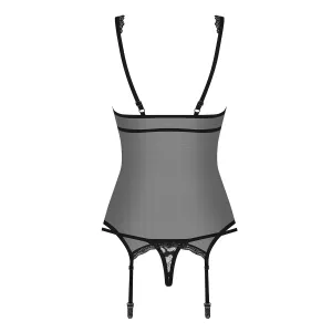 856-COR-1 Strapshemd schwarz von Obsessive