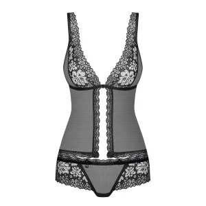 856-BAB-1 Babydoll schwarz von Obsessive