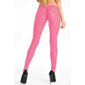 Pinke Spitzen Leggings LG008 von 7-Heaven