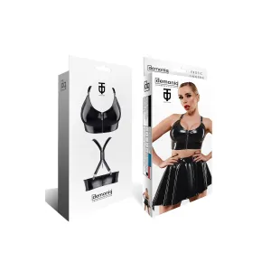 Schwarzes Damen-Top TDEike001 von Demoniq Total Domination Collection