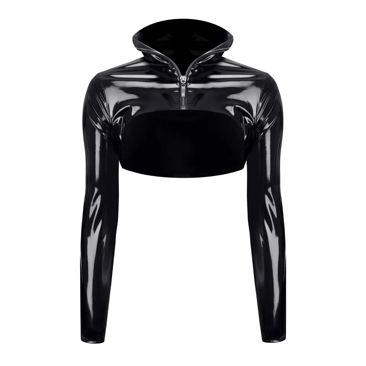 Schwarze kurze Jacke TDNele001 von Demoniq Total Domination Collection | Fesselliebe.de