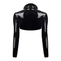 Schwarze kurze Jacke TDNele001 von Demoniq Total Domination Collection