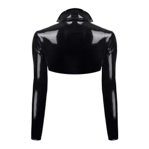 Schwarze kurze Jacke TDNele001 von Demoniq Total Domination Collection