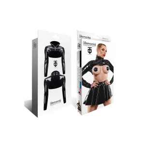 Schwarze kurze Jacke TDNele001 von Demoniq Total Domination Collection