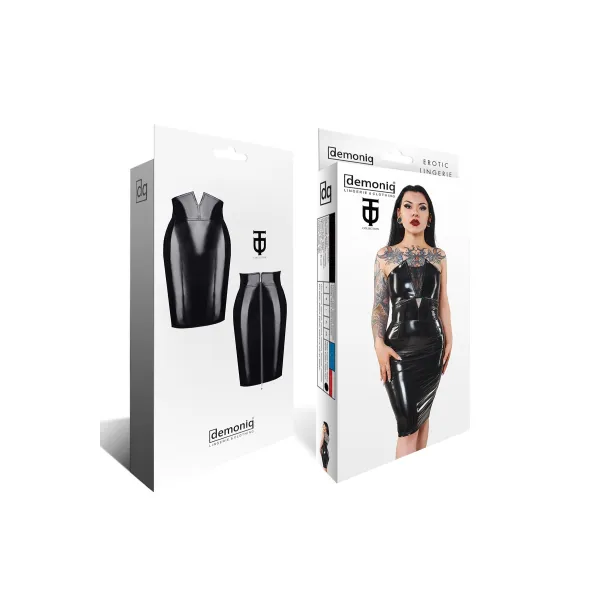 Schwarzer Damen-Rock TDFinija001 von Demoniq Total Domination Collection | Fesselliebe.de