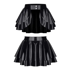 Schwarzer Damen-Rock TDMadlene001 von Demoniq Total Domination Collection