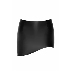 F305 scharzer Wetlook Minirock von Noir Handmade Libido Collection