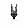 F297 Deep-V-Body mit Strumpfhalter von Noir Handmade