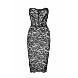 F301 halblanges Corsagen-Kleid aus Spitze von Noir Handmade | Fesselliebe.de