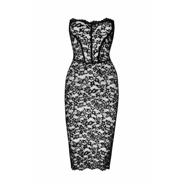 F301 halblanges Corsagen-Kleid aus Spitze von Noir Handmade | Fesselliebe.de