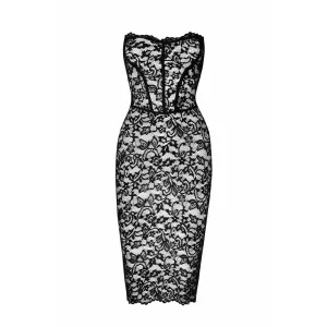 F301 halblanges Corsagen-Kleid aus Spitze von Noir Handmade