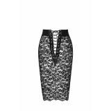 F302 halblanger Rock aus Spitze von Noir Handmade | Fesselliebe.de