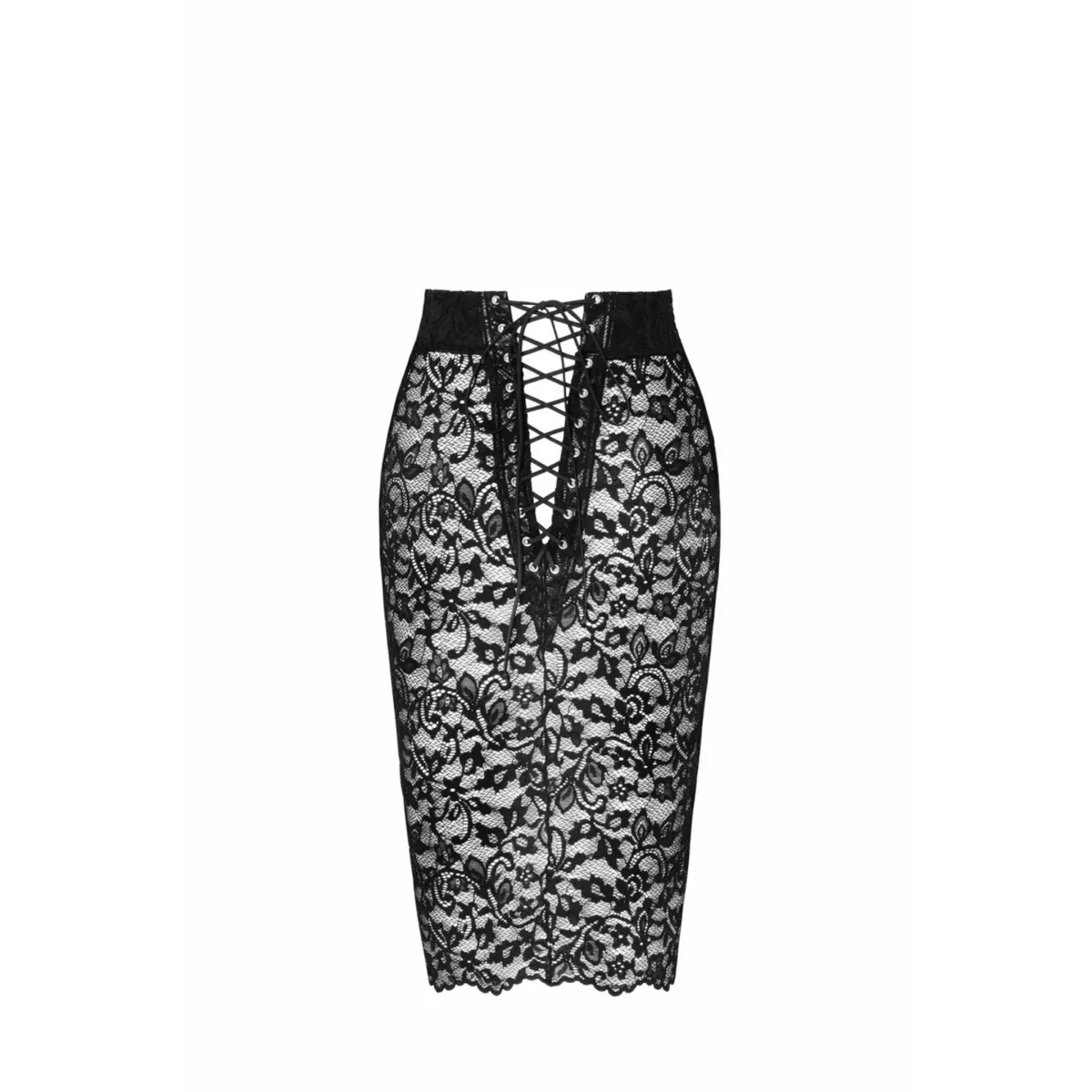 F302 halblanger Rock aus Spitze von Noir Handmade | Fesselliebe.de