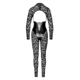 F299 Bodystocking mit Unterbrust-Corsage von Noir Handmade | Fesselliebe.de