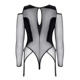 Schwarzer Straps-Body TDTrude001 von Demoniq Total Domination Collection | Fesselliebe.de