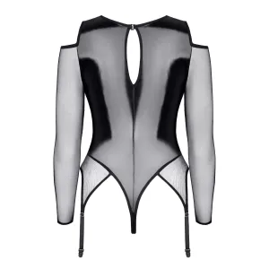 Schwarzer Straps-Body TDTrude001 von Demoniq Total Domination Collection