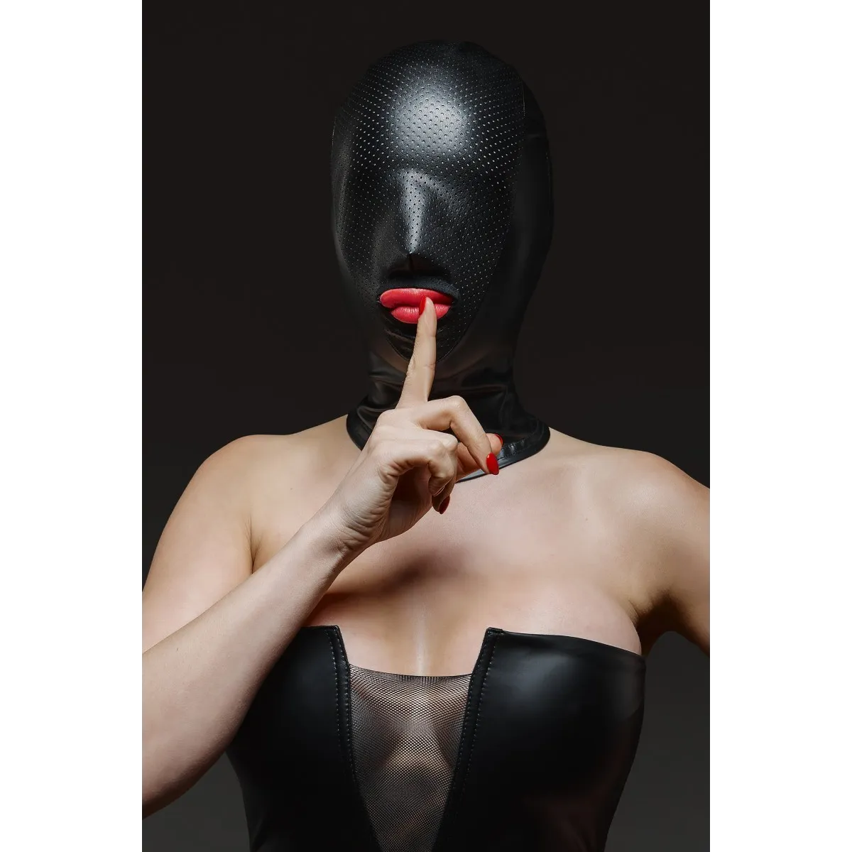 Maske TDMaskblack001 schwarz von Demoniq Total Domination Collection | Fesselliebe.de