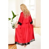 Rot/schwarzer Morgenmantel KA923010 von Kalimo | Fesselliebe.de