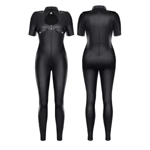 Schwarzer Jumpsuit TDMitsuko001 von Demoniq