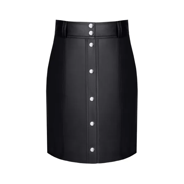 Schwarzer Damen-Rock TDLeonore001 von Demoniq Total Domination Collection | Fesselliebe.de