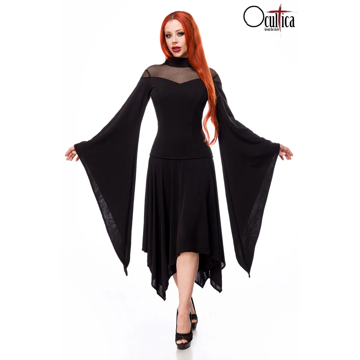 Kleid mit Netzeinsatz 90521 von Ocultica | Fesselliebe.de