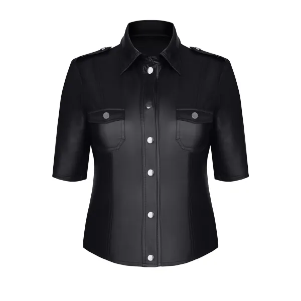 Schwarze Jacke TDLotte001 von Demoniq Total Domination Collection | Fesselliebe.de