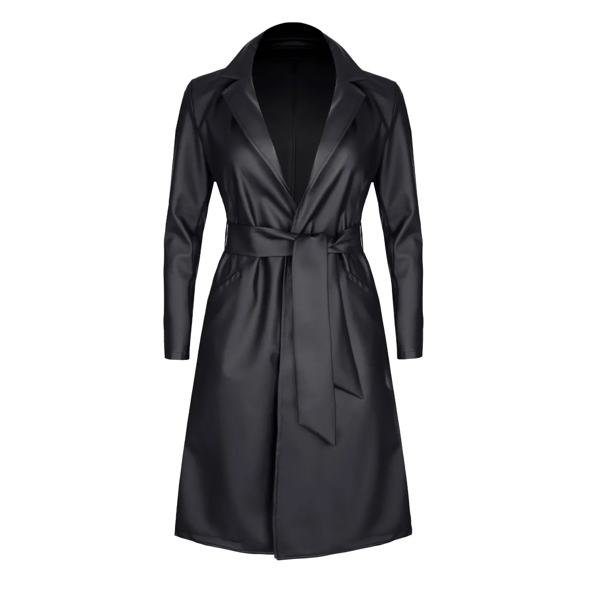 Schwarzer Mantel TDSelina001 von Demoniq Total Domination Collection | Fesselliebe.de