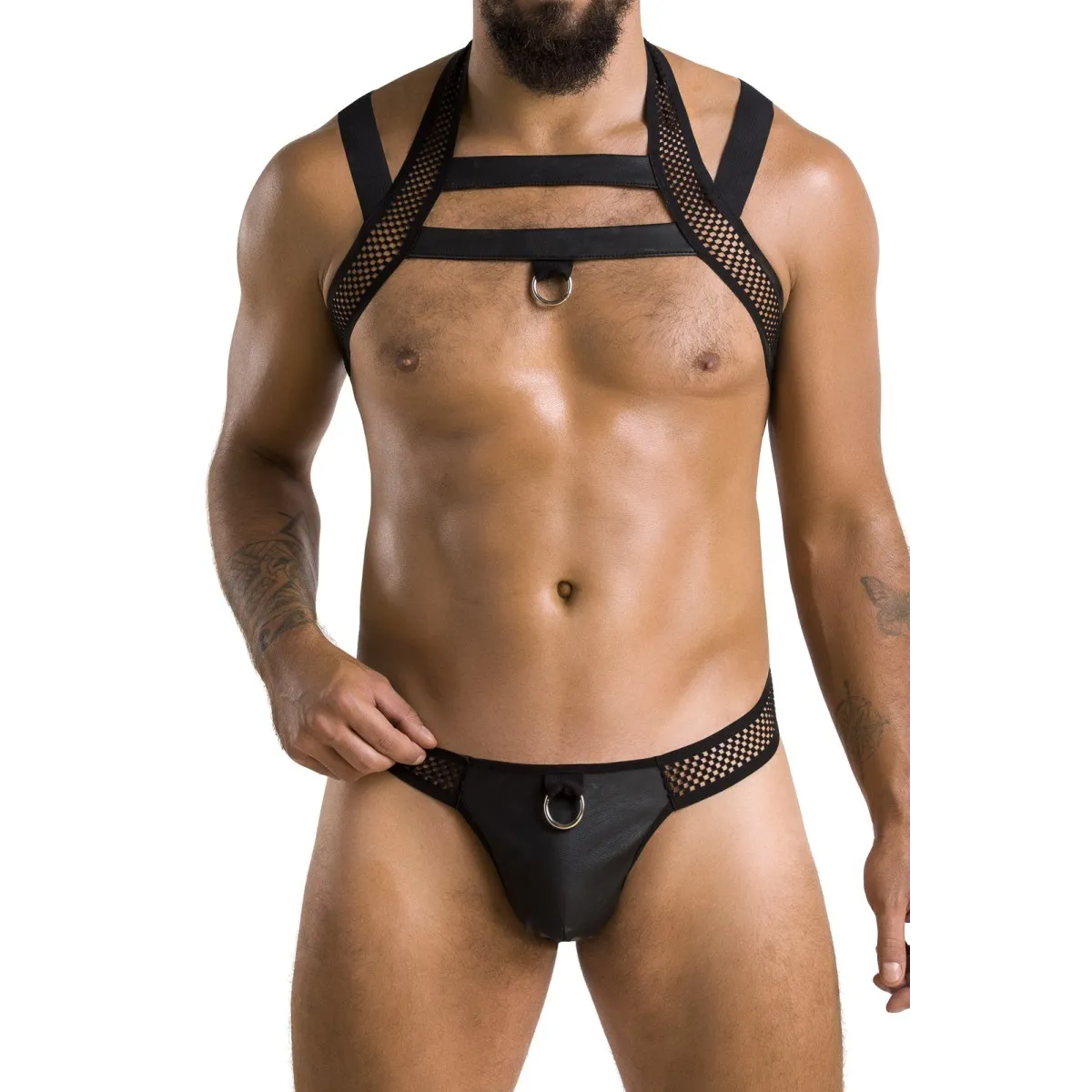 Schwarzes Harness Set 043 von Passion | Fesselliebe.de