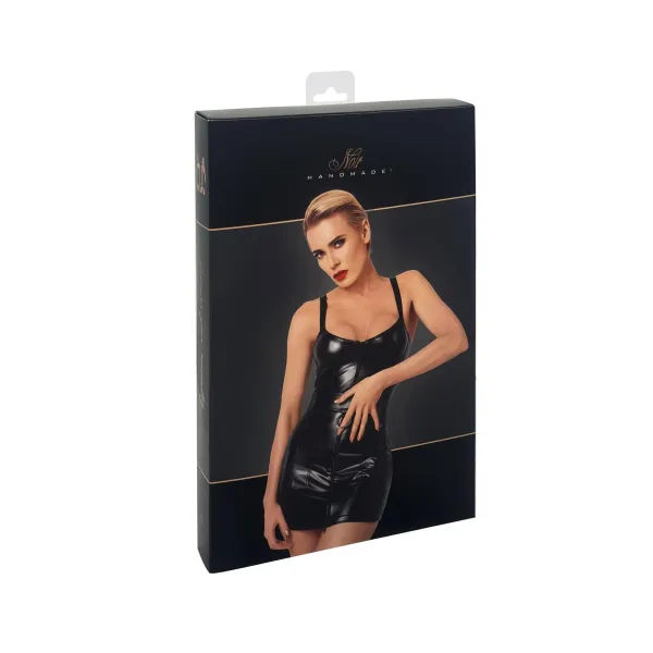 F320 Wetlook Minikleid mit Ring von Noir Handmade | Fesselliebe.de