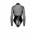 F321 Wetlook/Tüll Body mit Ringen von Noir Handmade