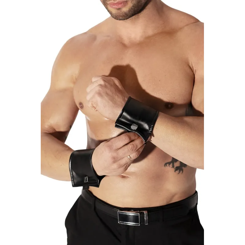 H075 Paar Handgelenk-Geldbörse mit verstecktem Reißverschluss von Noir Handmade | Fesselliebe.de