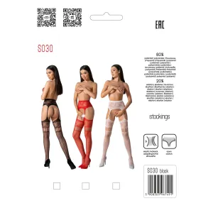 Ouvert Strumpfhose S030 rot von Passion Erotic Line