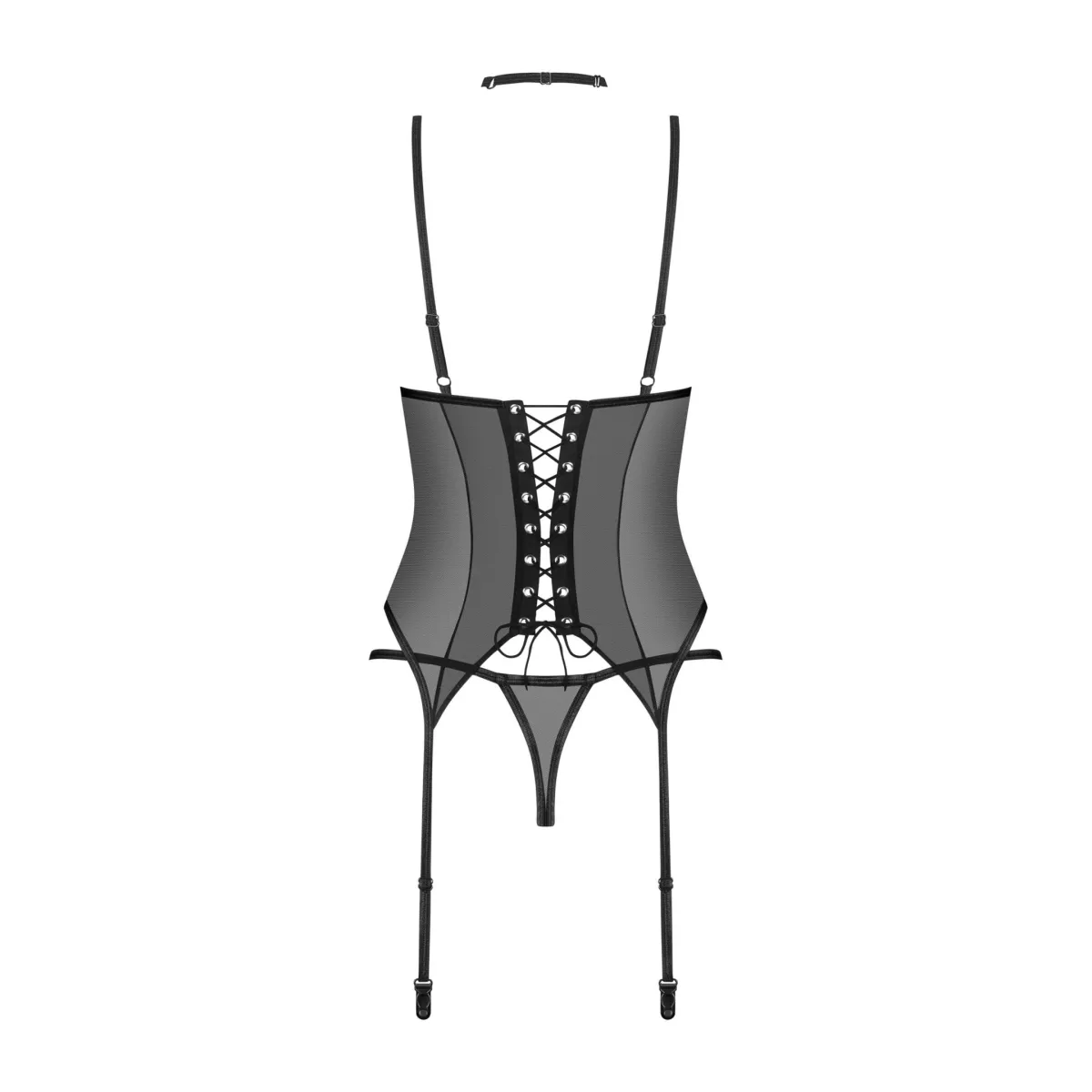 Strapshemd Set Donarella schwarz von Obsessive | Fesselliebe.de