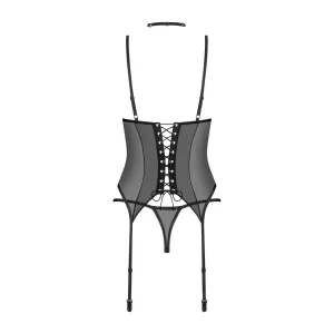Strapshemd Set Donarella schwarz von Obsessive