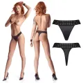 Schwarzer String-Tanga CBAmber001 von Demoniq Cash Baby Collection