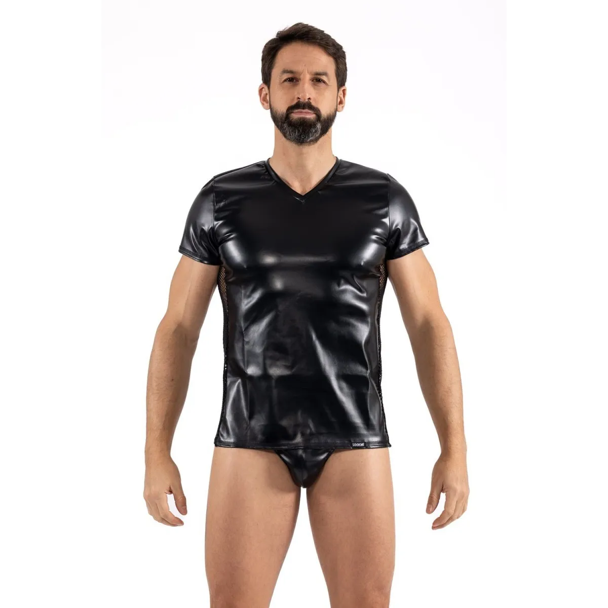 Schwarzes Herren T-Shirt 2401-81 von Look Me | Fesselliebe.de