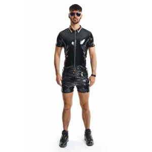 PVC Herren Polo Shirt RMRemigioRBW schwarz von Pride Festih Line | Fesselliebe.de