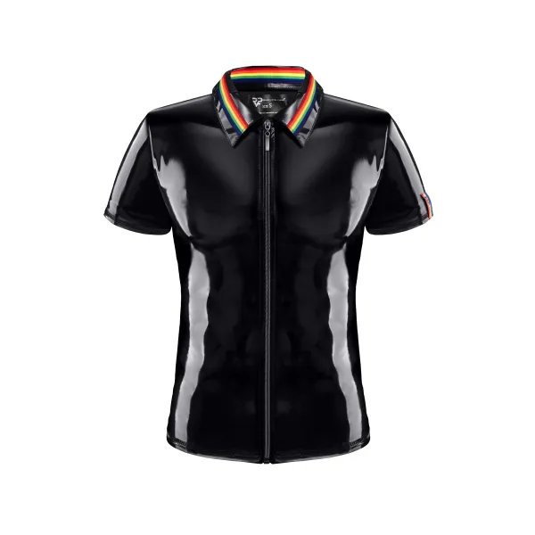 PVC Herren Polo Shirt RMRemigioRBW schwarz von Pride Festih Line | Fesselliebe.de