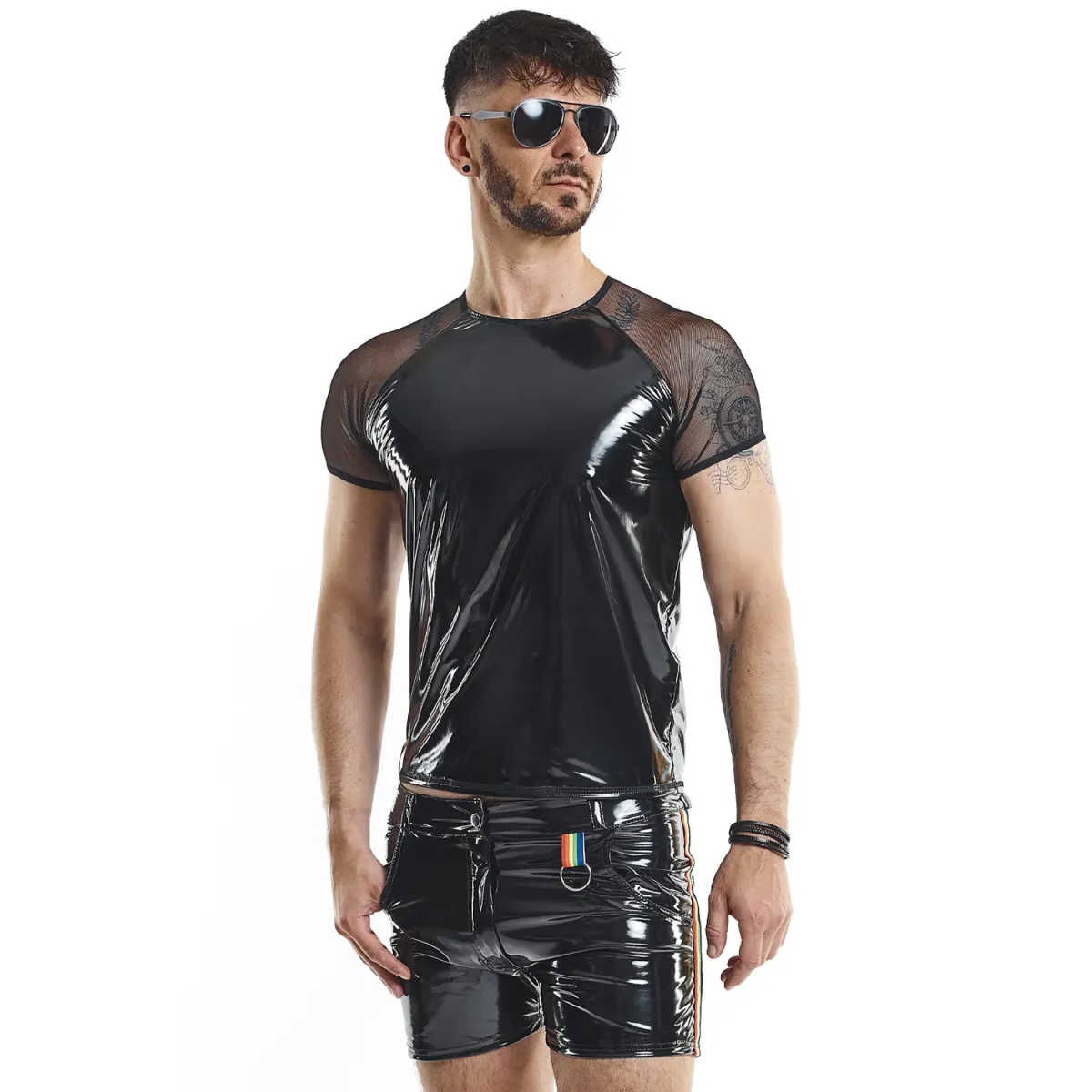 PVC Herren T-Shirt RMSandroRBW schwarz von Pride Festih Line | Fesselliebe.de