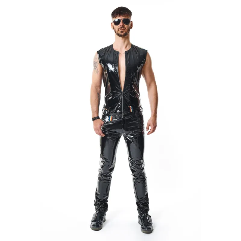 PVC Herren Weste RMTaddeoRBW schwarz von Pride Festih Line | Fesselliebe.de