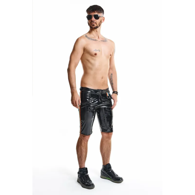 Herren PVC Shorts RMUmbertoRBW schwarz von Pride Festih Line | Fesselliebe.de