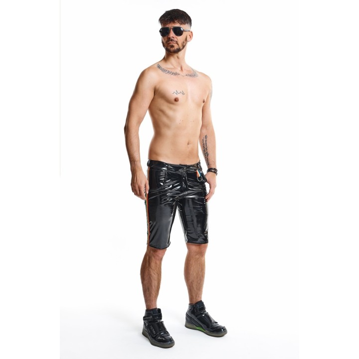 Herren PVC Shorts RMUmbertoRBW schwarz von Pride Festih Line | Fesselliebe.de